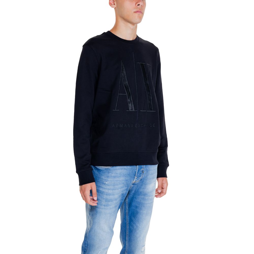 Armani Exchange Black Cotton Sweater