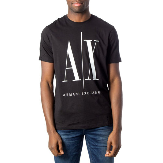 Armani Exchange Black Cotton T-Shirt