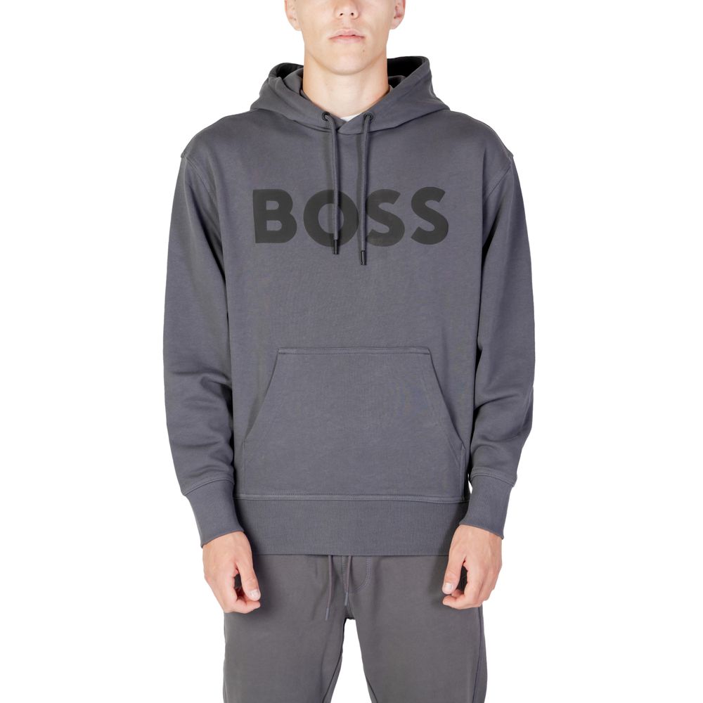 Hugo Boss Gray Cotton Sweater