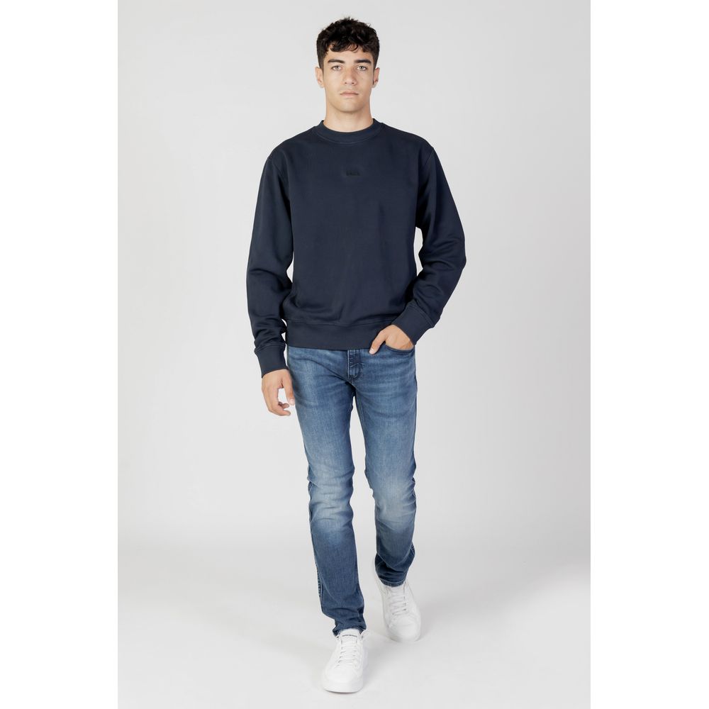 Hugo Boss Blue Cotton Sweater