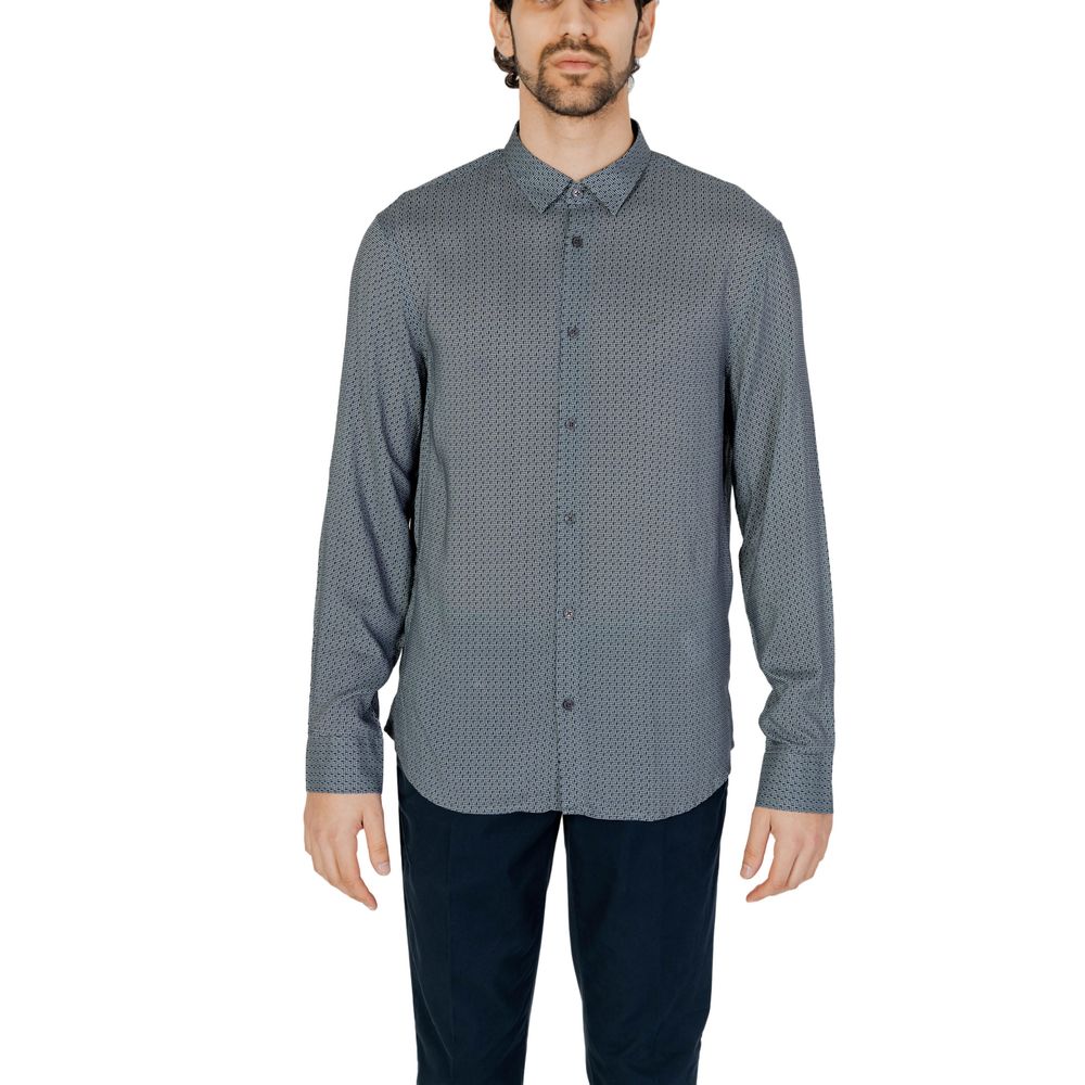 Armani Exchange Gray Viscose Shirt