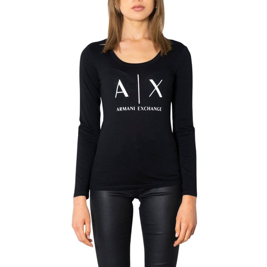 Armani Exchange Black Cotton Tops & T-Shirt