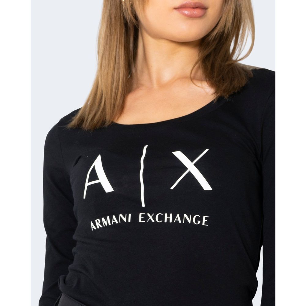 Armani Exchange Black Cotton Tops & T-Shirt