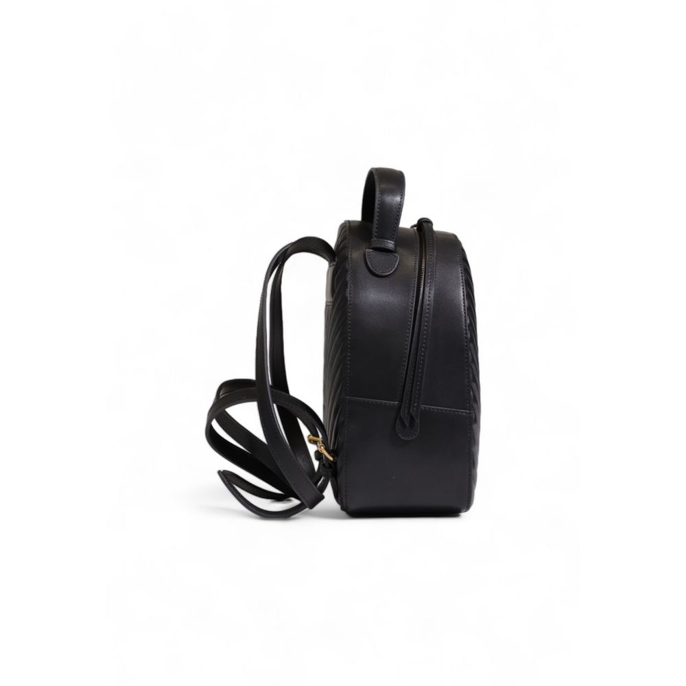 PINKO Black Leather Backpack