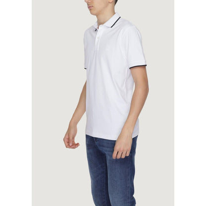 Hugo Boss White Cotton Polo Shirt