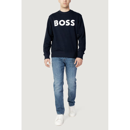 Hugo Boss Blue Cotton Sweater