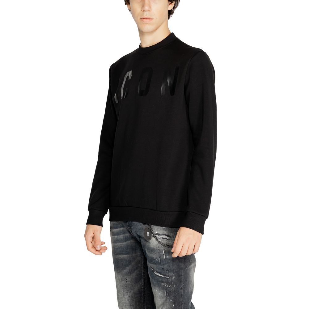 Icon Black Cotton Sweater