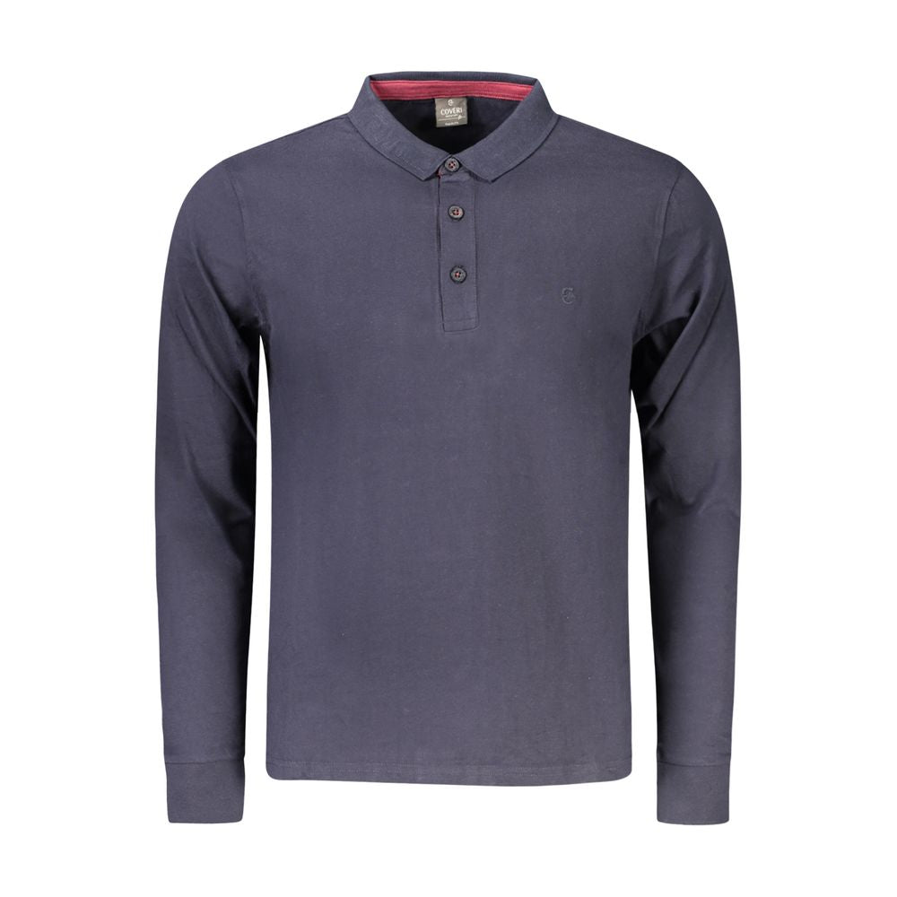 Coveri Moving Blue Cotton Polo Shirt