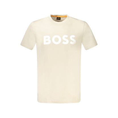 Hugo Boss Beige Cotton T-Shirt