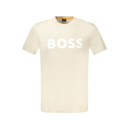 Hugo Boss Beige Cotton T-Shirt