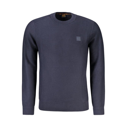 Hugo Boss Blue Cotton Sweater