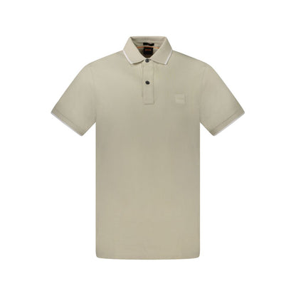 Hugo Boss Beige Cotton Polo Shirt