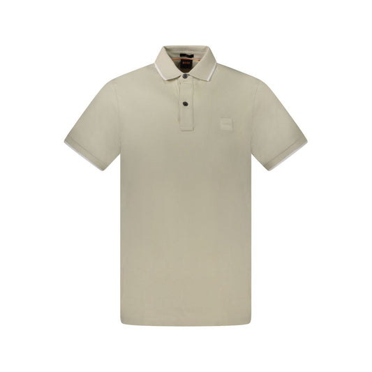 Hugo Boss Beige Cotton Polo Shirt