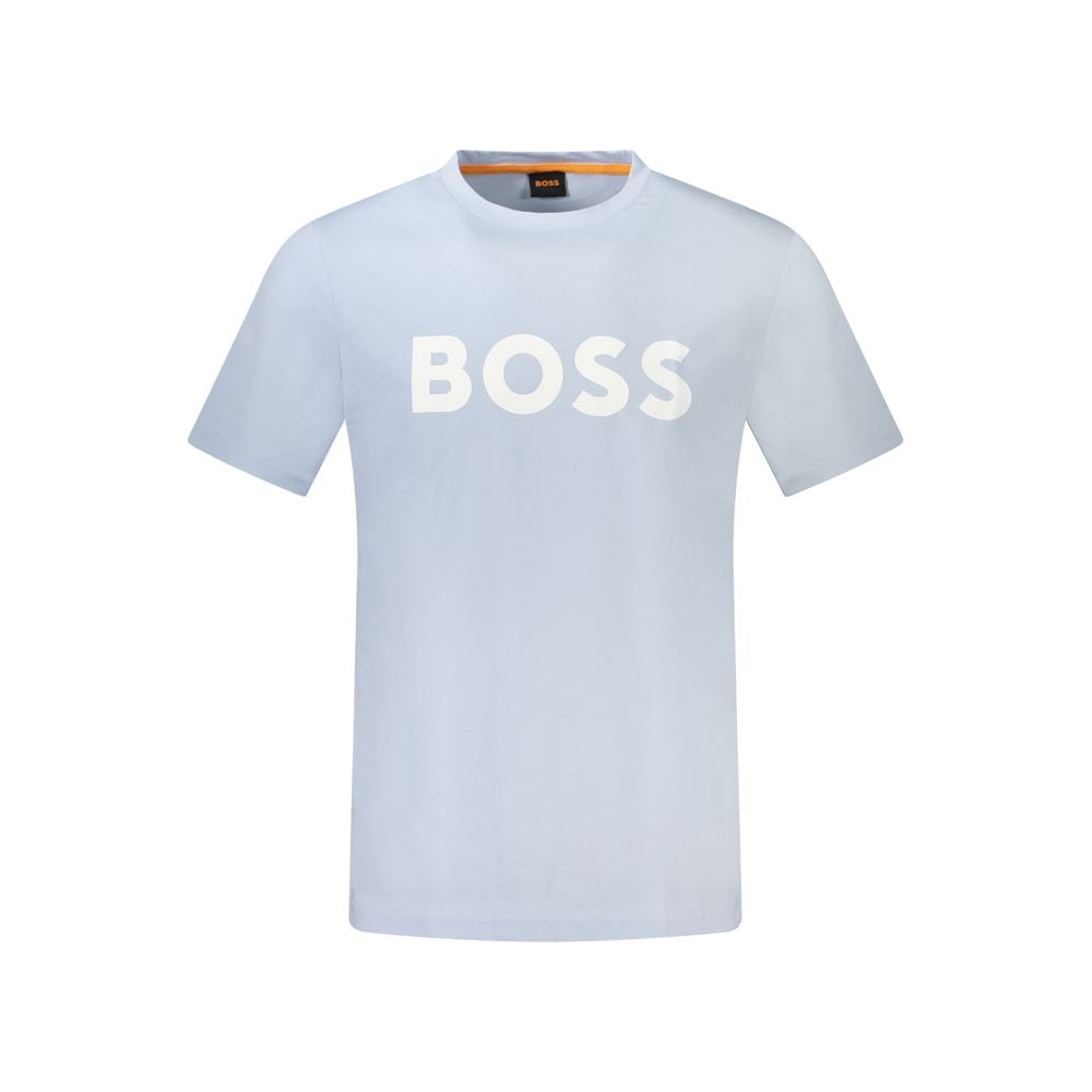 Hugo Boss Light Blue Cotton T-Shirt