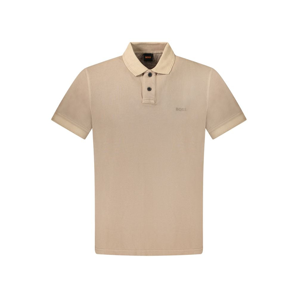 Hugo Boss Brown Cotton Polo Shirt