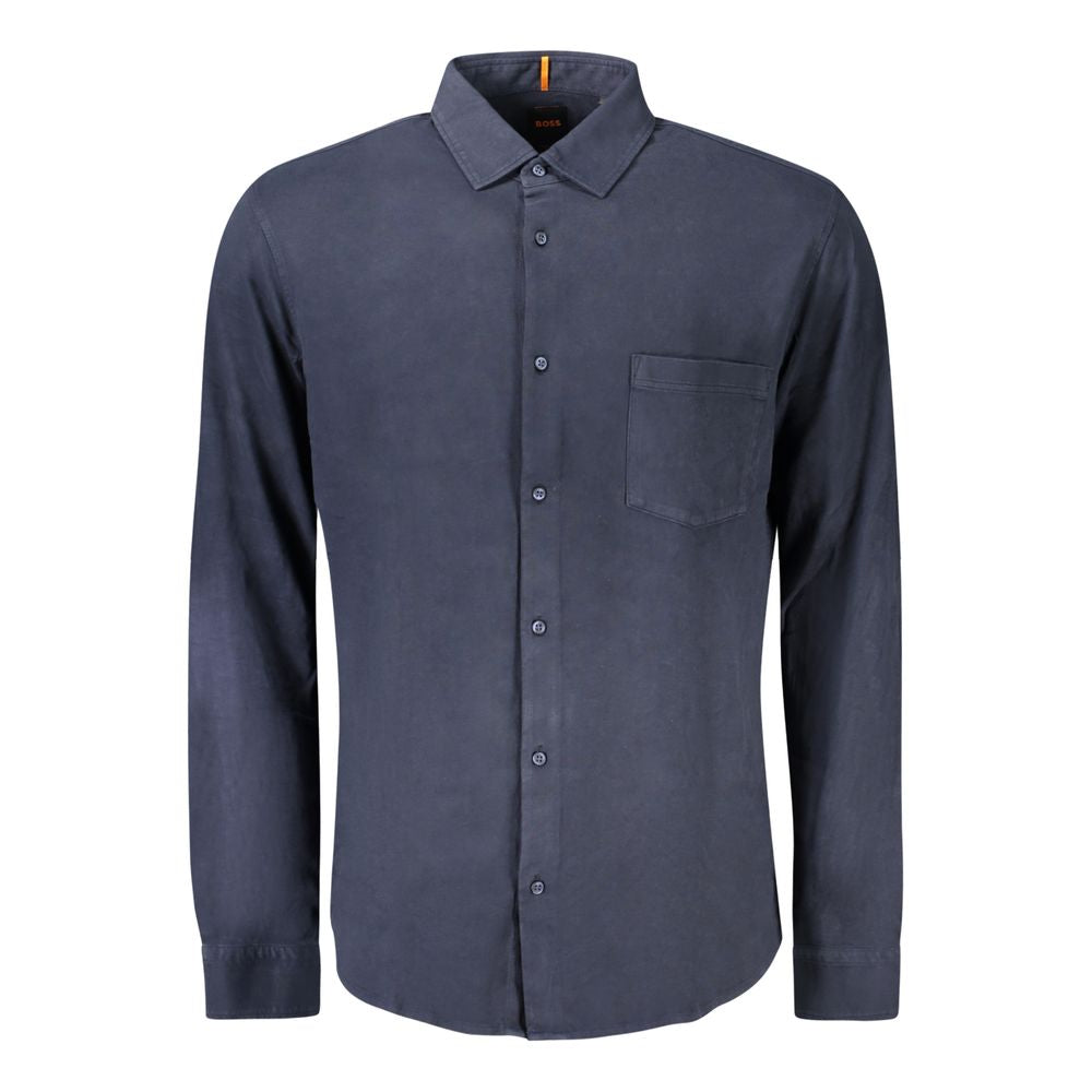 Hugo Boss Blue Cotton Shirt