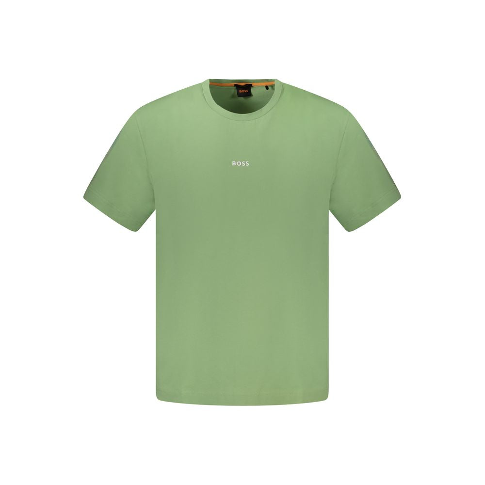 Hugo Boss Green Cotton T-Shirt