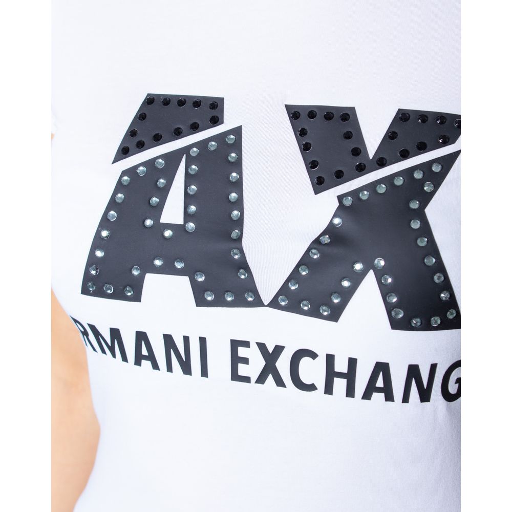 Armani Exchange White Cotton Tops & T-Shirt