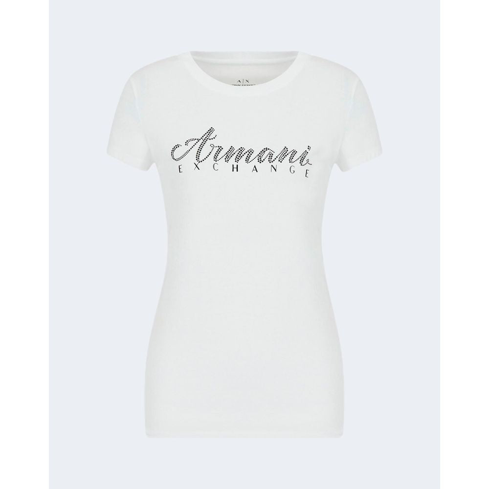 Armani Exchange White Cotton Tops & T-Shirt