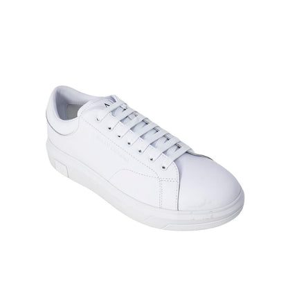 Armani Exchange White Leather Sneaker