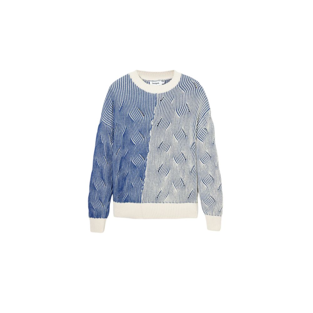 Desigual Blue Cotton Sweater