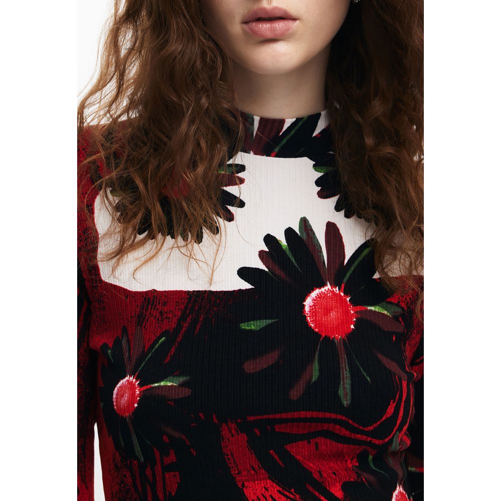 Desigual Red Viscose Dress