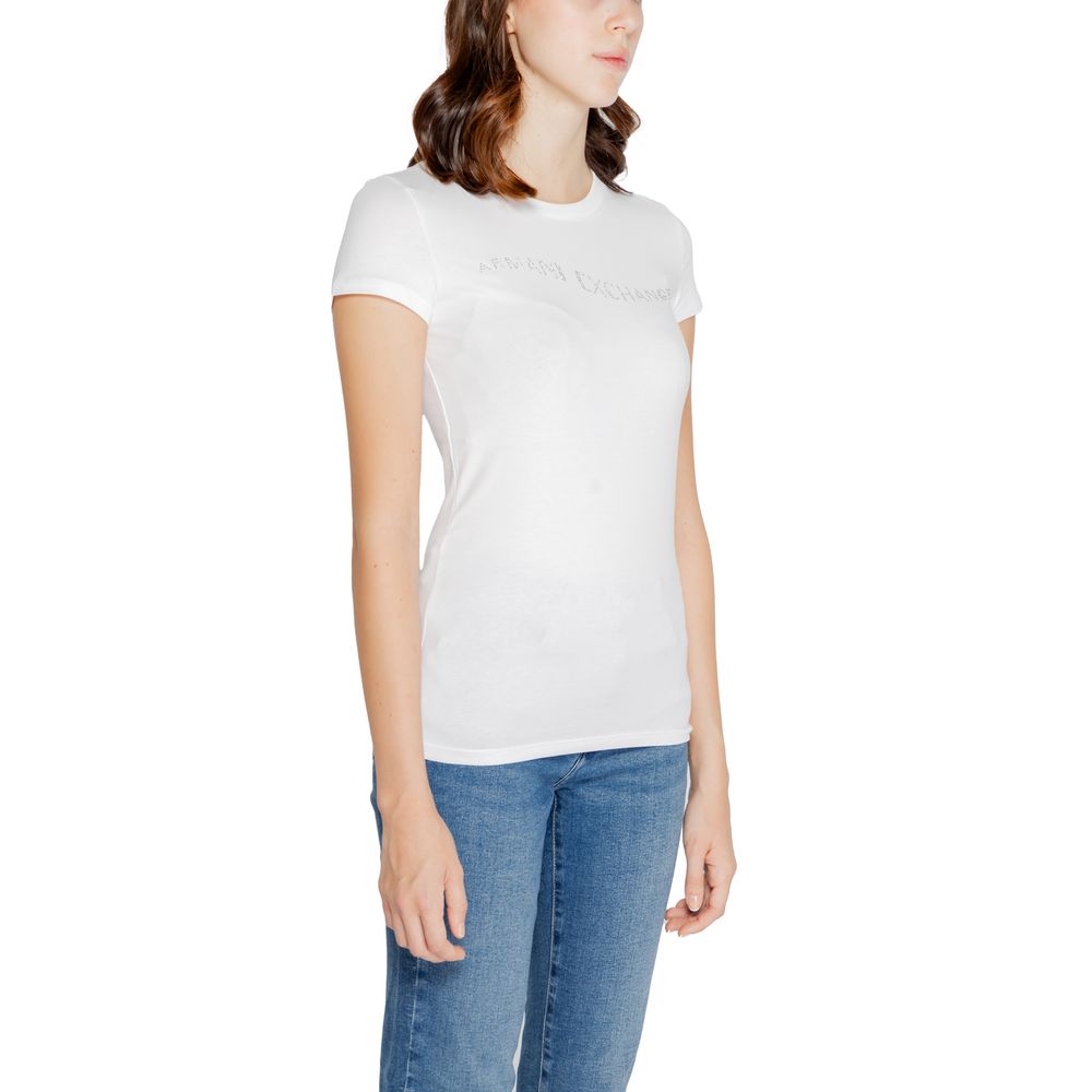 Armani Exchange White Cotton Tops & T-Shirt