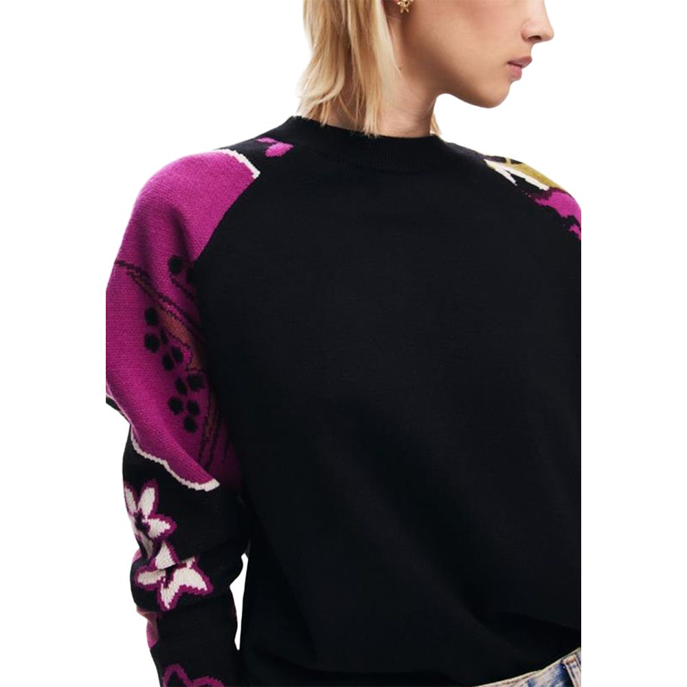 Desigual Black Viscose Sweater