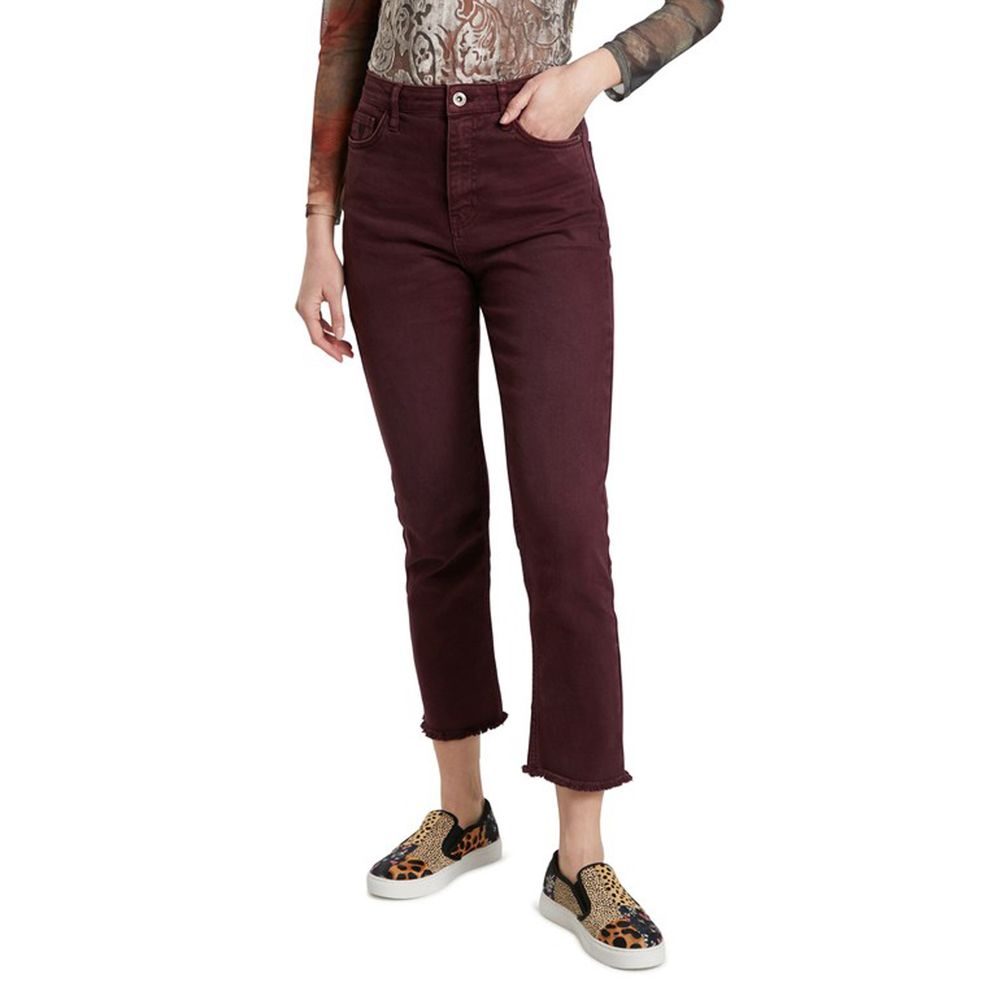 Desigual Bordeaux Cotton Jeans & Pant