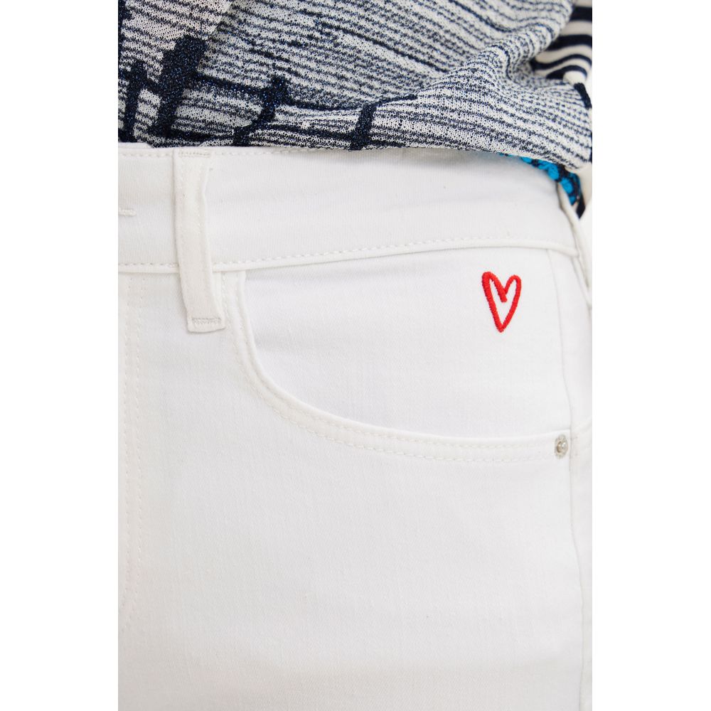 Desigual White Cotton Jeans & Pant