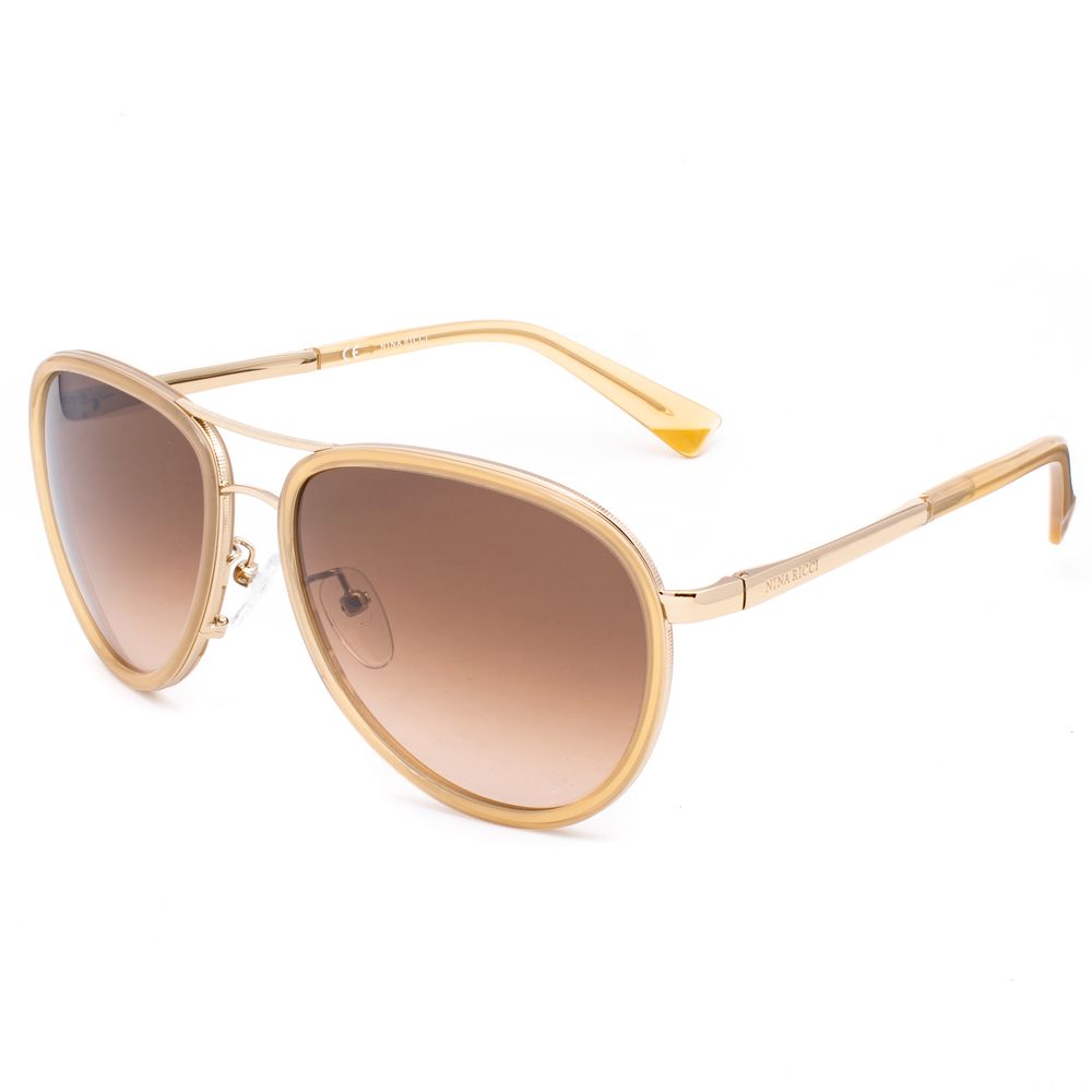 Nina Ricci Gold Acetate Sunglasses