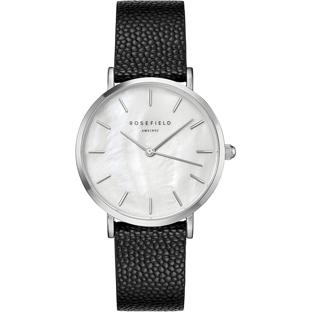 Rosefield Black Leather Watch