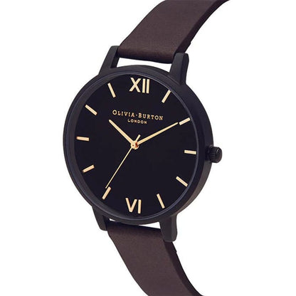 Olivia Burton Black Synthetic Leather Watch