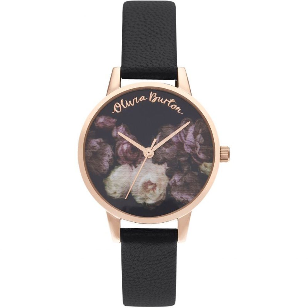 Olivia Burton Black Synthetic Leather Watch