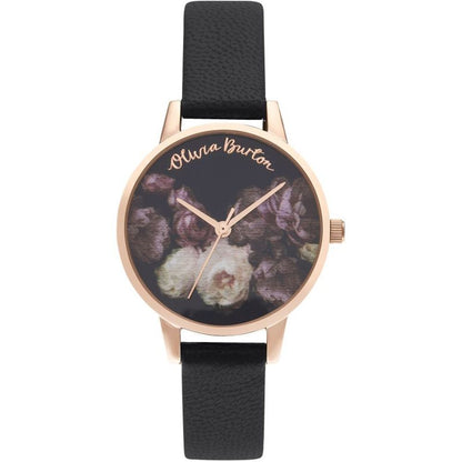 Olivia Burton Black Synthetic Leather Watch