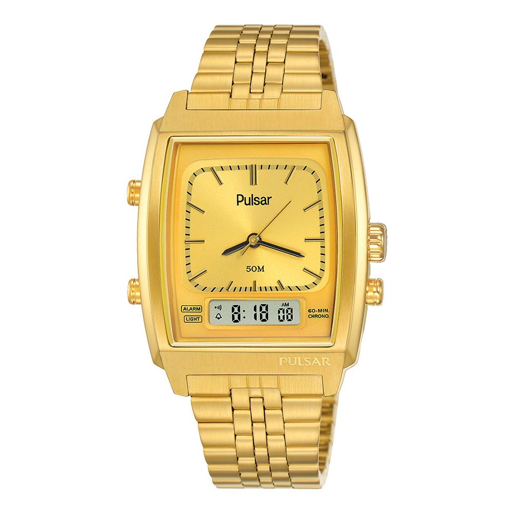 Pulsar Gold Steel Watch