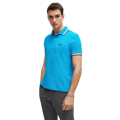 Hugo Boss Turquoise Cotton Polo Shirt