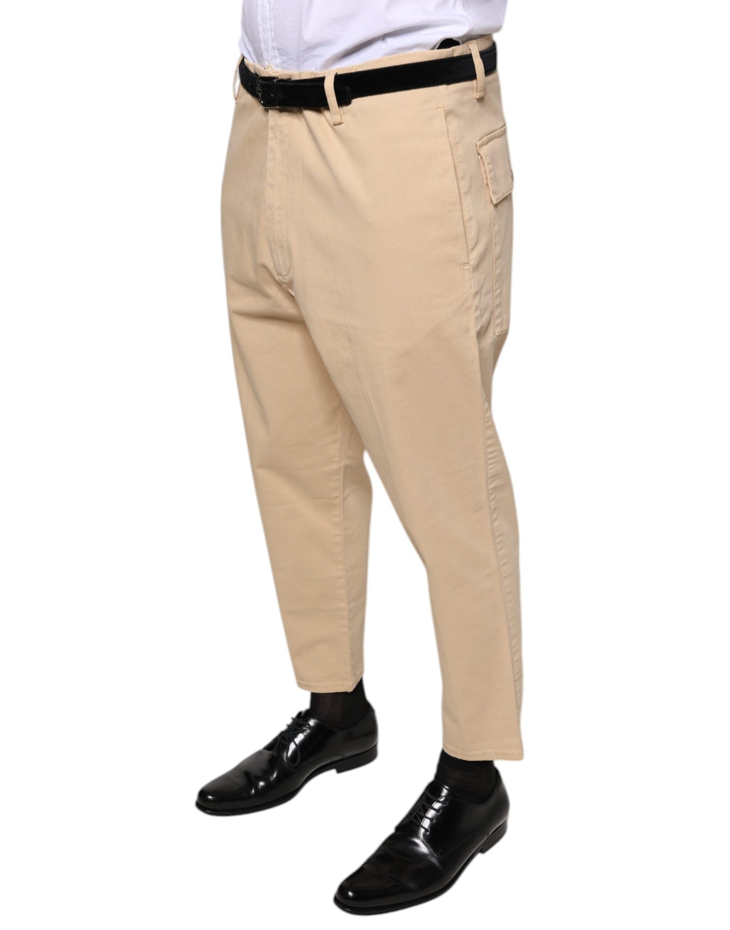 Don The Fuller Beige HOUSTON Men Cropped Dress Pants