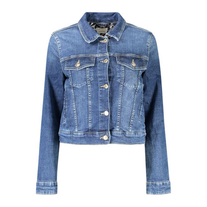 Guess Jeans Blue Cotton Jackets & Coat