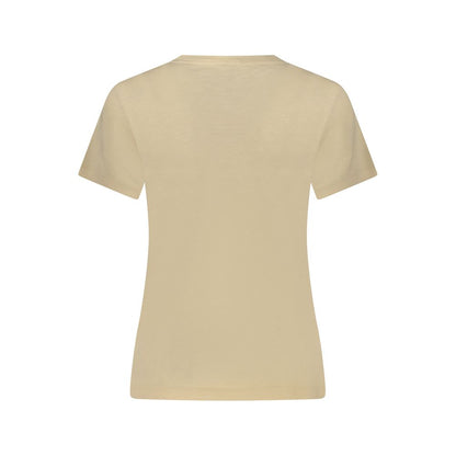 Guess Jeans Beige Cotton Tops & T-Shirt