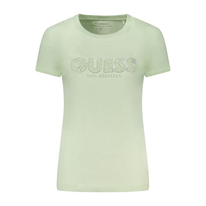 Guess Jeans Green Cotton Tops & T-Shirt