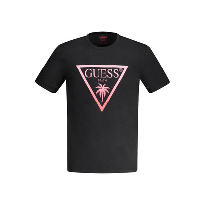 Guess Jeans Black Cotton T-Shirt