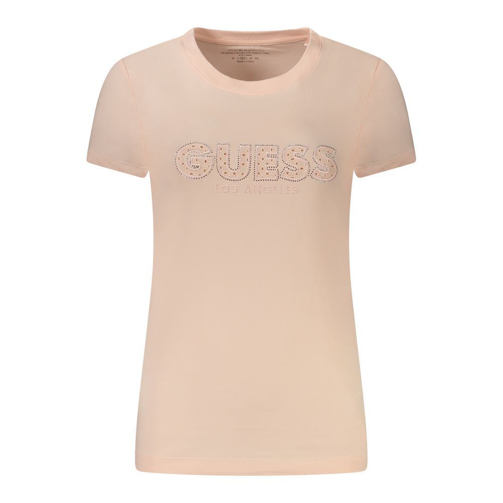 Guess Jeans Pink Cotton Tops & T-Shirt