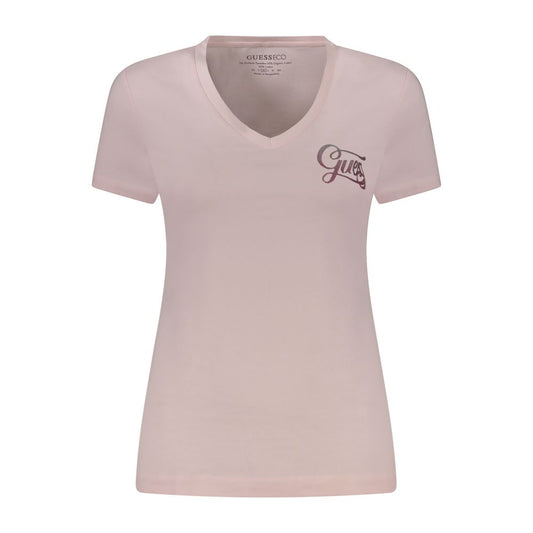 Guess Jeans Pink Cotton Tops & T-Shirt