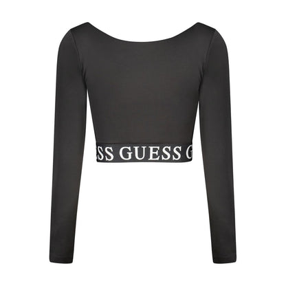 Guess Jeans Black Spandex Tops & T-Shirt