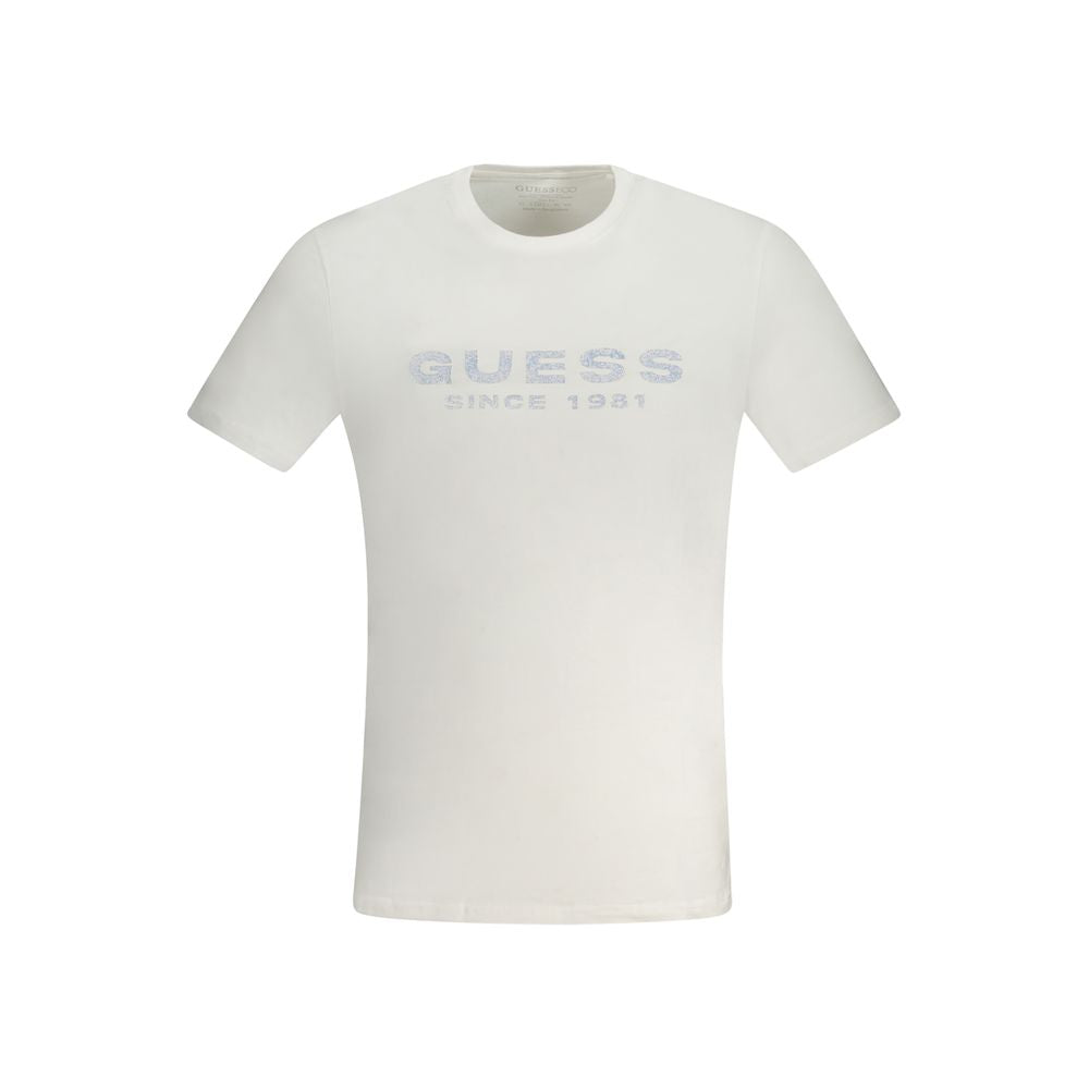 Guess Jeans White Cotton T-Shirt