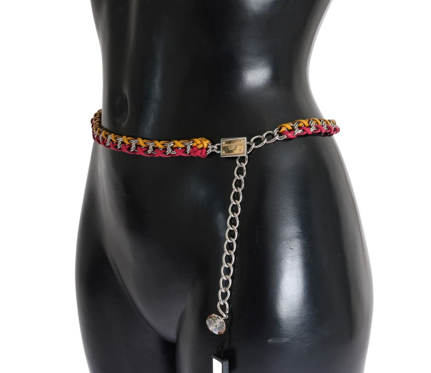 Dolce & Gabbana Elegant Multicolor Crystal-Embellished Belt Dolce & Gabbana