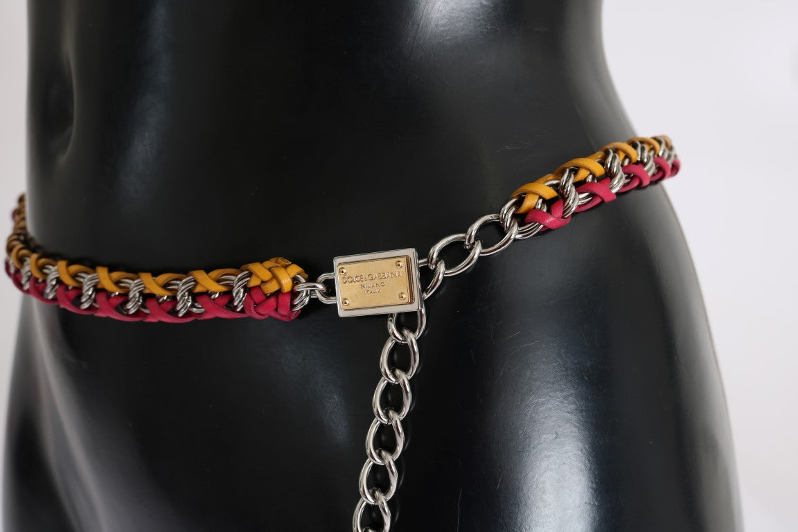 Dolce & Gabbana Elegant Multicolor Crystal-Embellished Belt Dolce & Gabbana