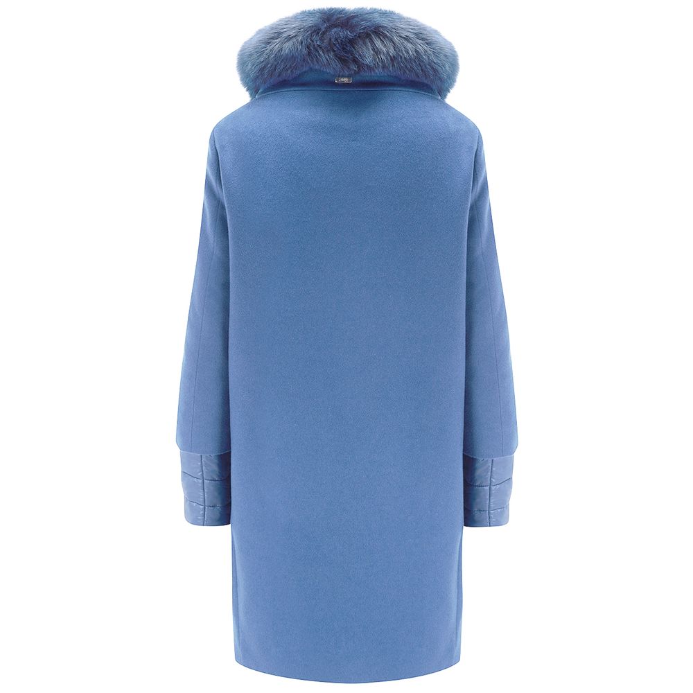 Herno Light Blue Cashmere Jackets & Coat