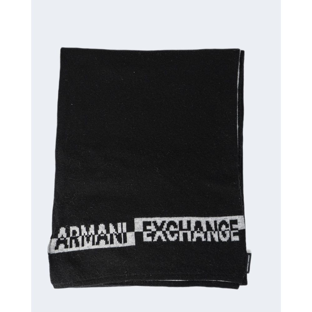 Armani Exchange Black Acrylic Scarf